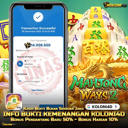 KOLONI4D VIP (KOLONI4D) Situs SGA Online Resmi Update Kemenenangan Terpecaya